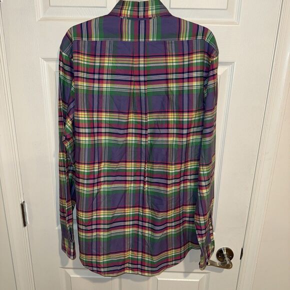 RALPH LAUREN Men Custom Fit Long Sleeve Casual Formal Shirt Size L - Picture 3 of 7